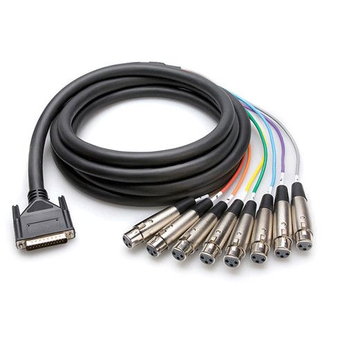 Hosa DTF-804 8-channel DB25 to XLR Female Snake - 4m