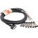 AES/EBU Snake, DB25 to 4 x XLR3M and 4 x XLR3F, 3 m