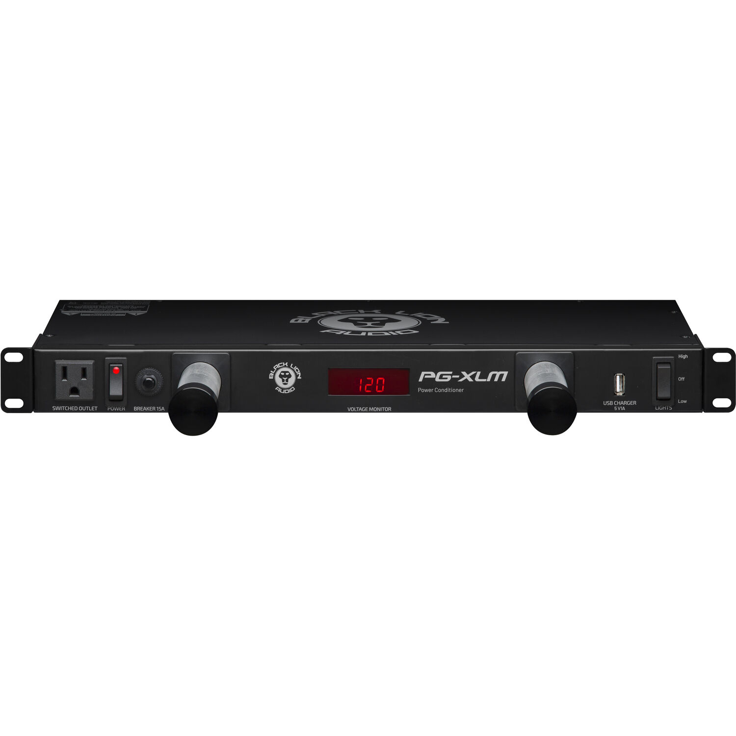 Black Lion Audio PG-XLM 9-Outlet Power Conditioner with Dual Lamps and Voltage Meter