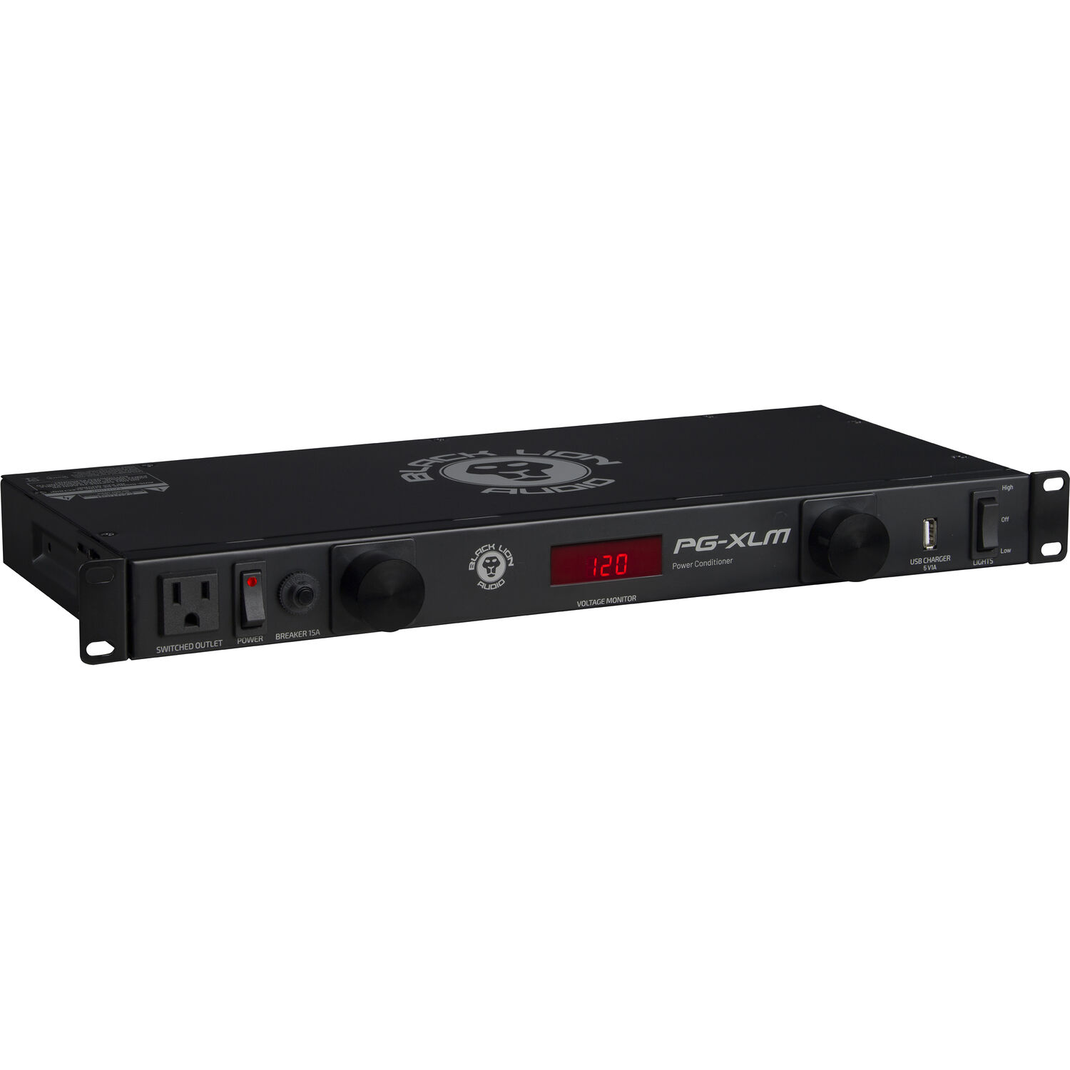 Black Lion Audio PG-XLM 9-Outlet Power Conditioner with Dual Lamps and Voltage Meter