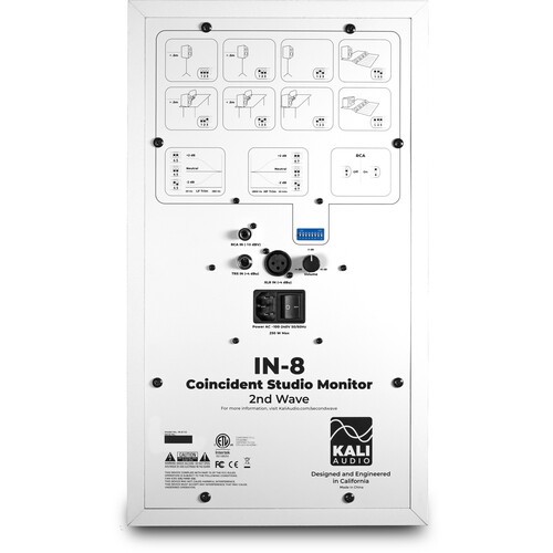 Kali Audio IN-8 V2 8-inch Powered Studio Monitor - White