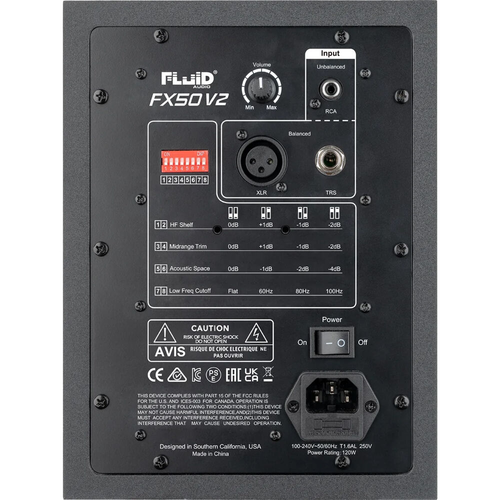 Fluid Audio FX50 V2 5&quot; 2-Way 90W Coaxial Active Studio Monitor (Single)