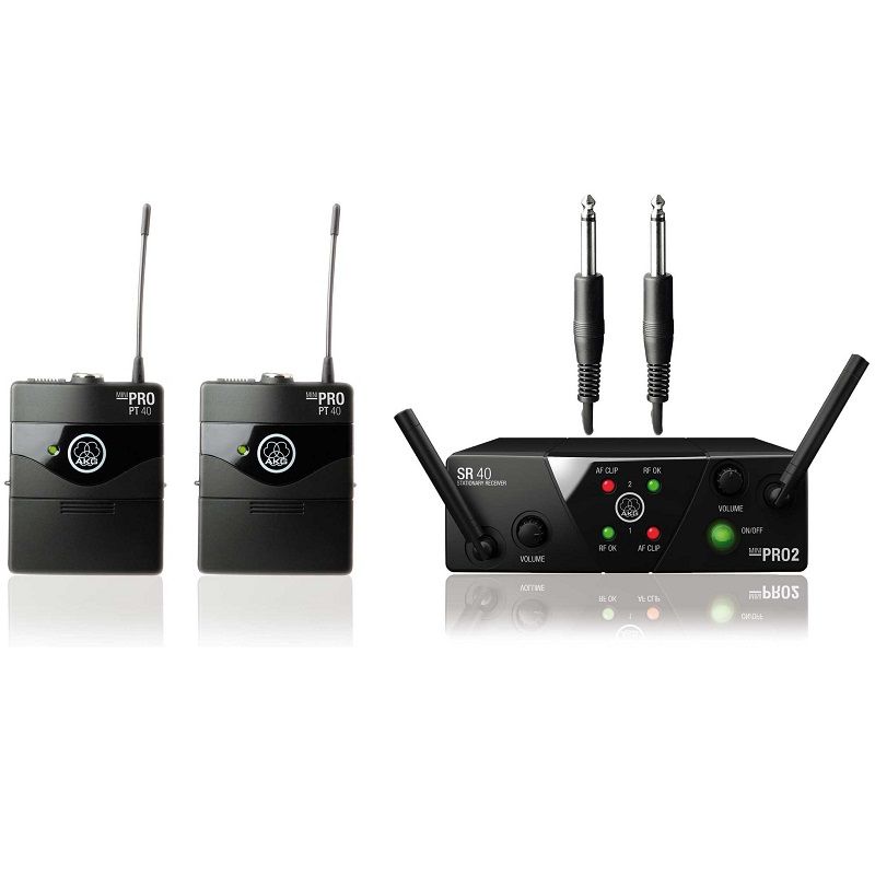 AKG WMS 40 Mini Dual Instrumental Wireless System Set