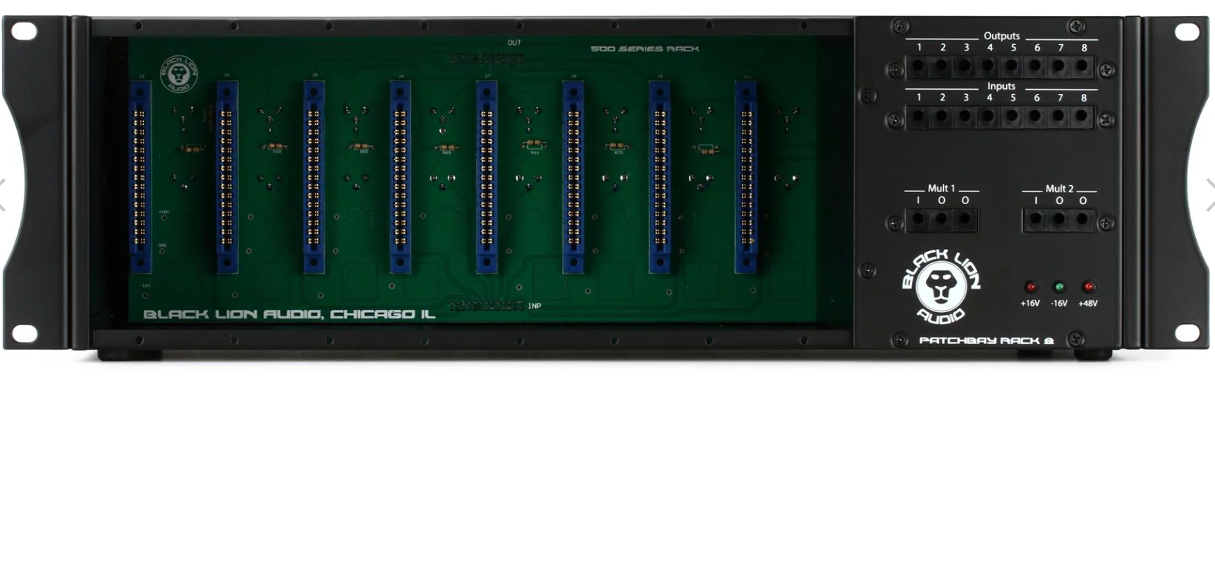 Black Lion Audio PBR8 8-Slot 500 Series Rack with Built-In Patchbay