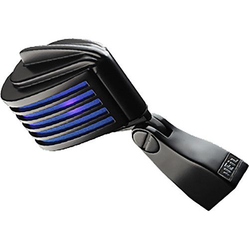 Heil Sound The Fin Vocal Microphone with LED Lights (Matte Black Body, Blue LEDs)