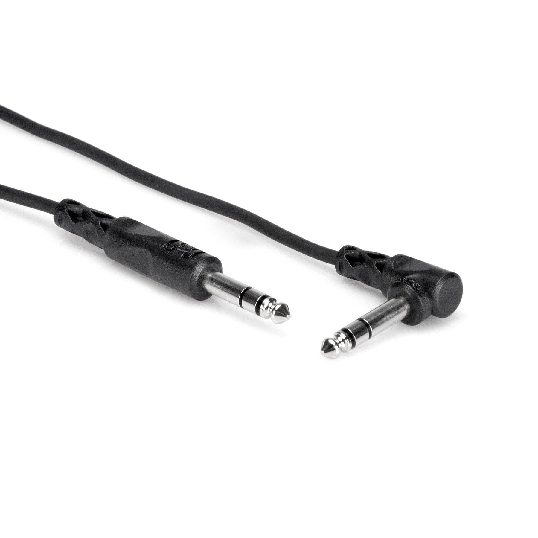 Hosa Balanced Interconnect 1/4&quot; TRS to Right-angle 1/4 in TRS