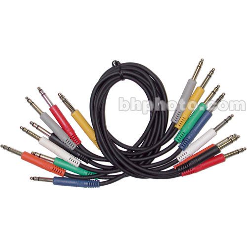 Balanced Patch Cables, TT TRS to Same, 1.5 ft