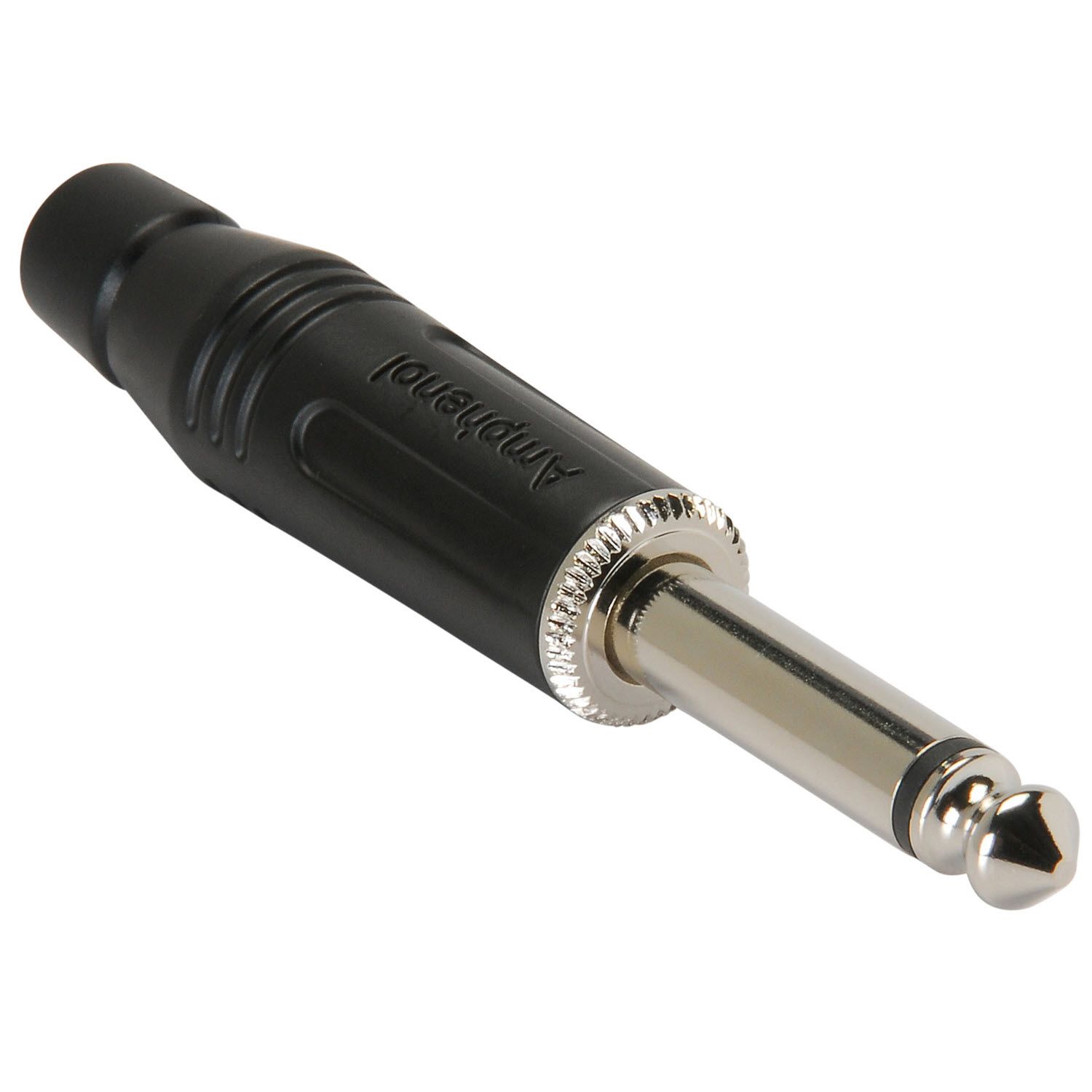 Amphenol ACPM-GB 1/4" Mono Phone Plug Connector Black