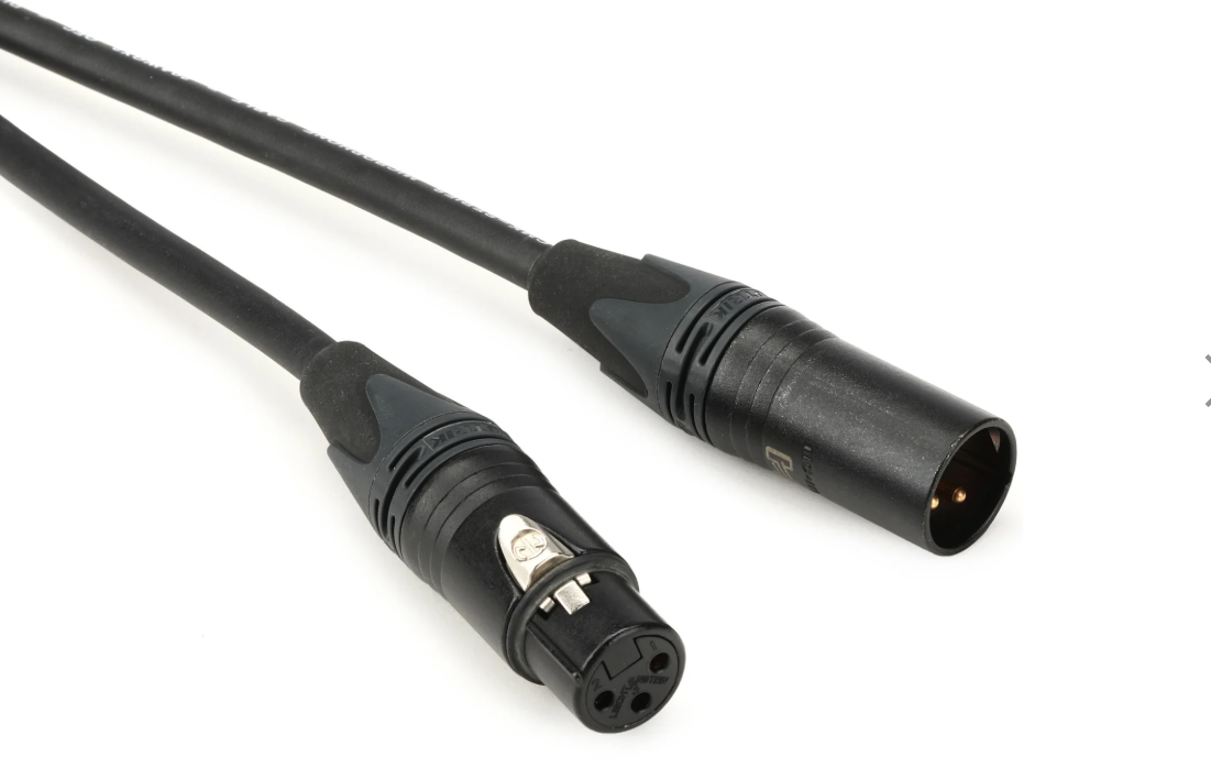 Hosa Edge Microphone Cable Neutrik XLR3F to XLR3M-25'