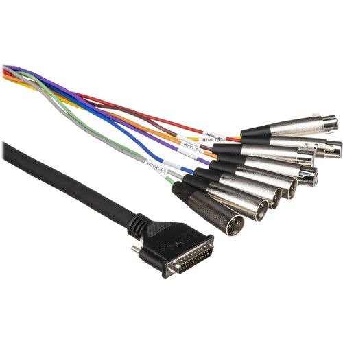 AES/EBU Snake, DB25 to 4 x XLR3M and 4 x XLR3F, 3 m