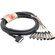 AES/EBU Snake, DB25 to 4 x XLR3M and 4 x XLR3F, 3 m