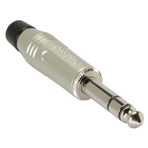 Amphenol ACPS-GN 1/4" Stereo Phone Plug Connector Satin