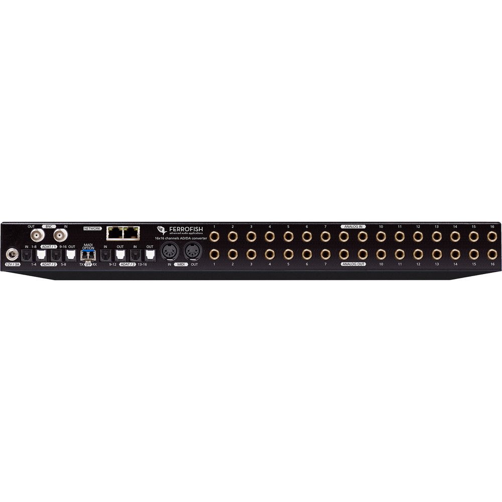 Ferrofish Pulse 16 DX 16 x 16 AD/DA Converter with Dante, MADI, and ADAT