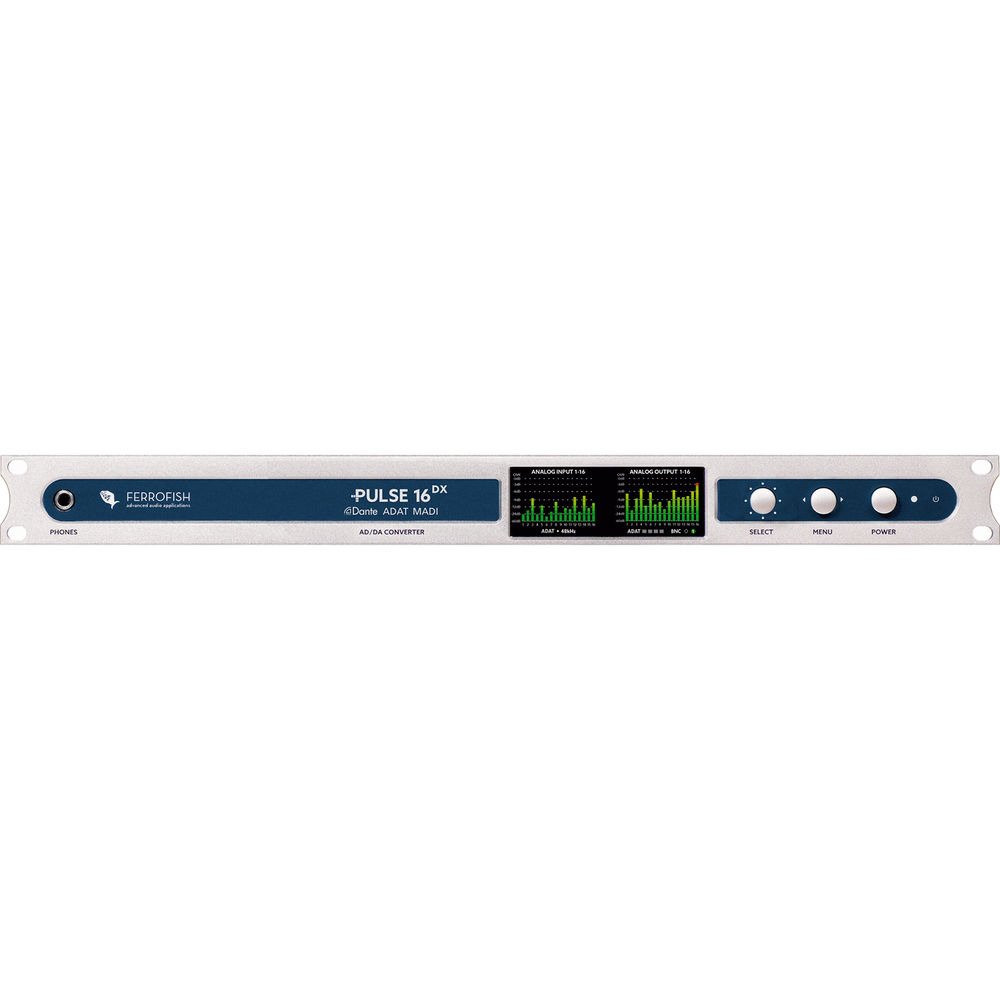 Ferrofish Pulse 16 DX 16 x 16 AD/DA Converter with Dante, MADI, and ADAT