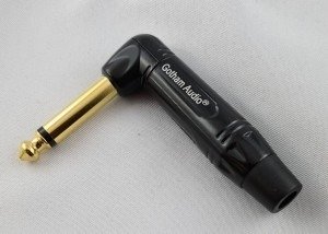 Gotham Audio TSR-2 Mono Jack Connector Angle Black