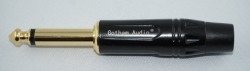 Gotham Audio TSR-2 Mono Jack Connector Black Straight
