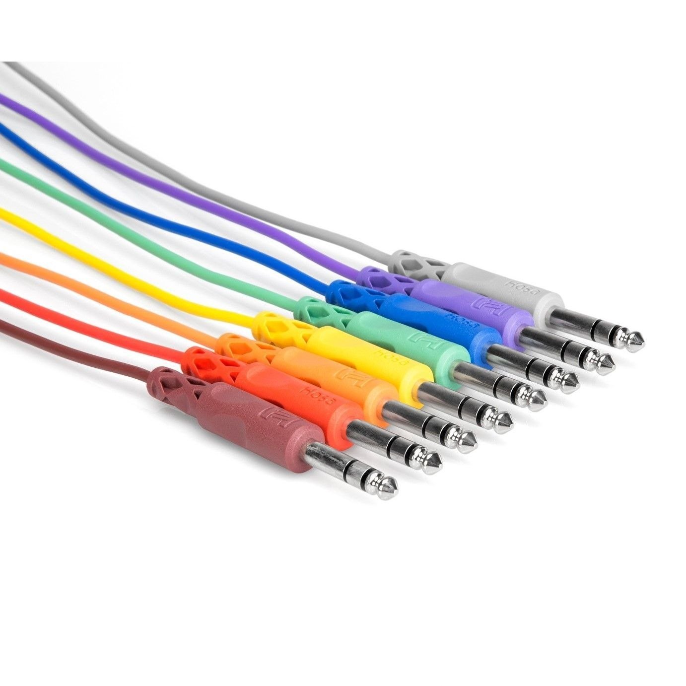 Hosa Balanced Patch Cables 1/4" TRS to Same (8pcs)