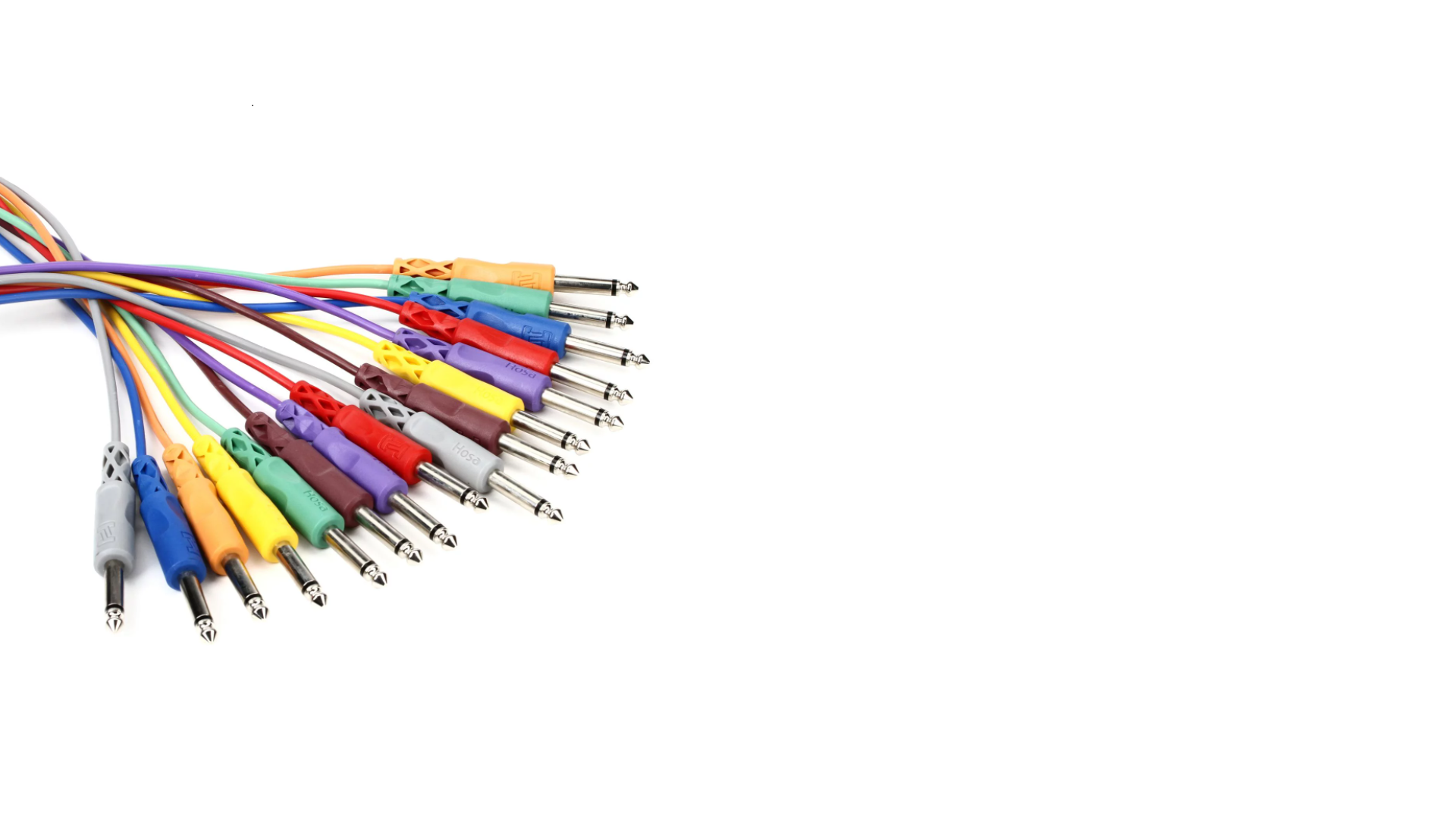 Hosa CPP-890 1/4-inch TS Male Patch Cable 8-pack - 3 foot (Various Colors)