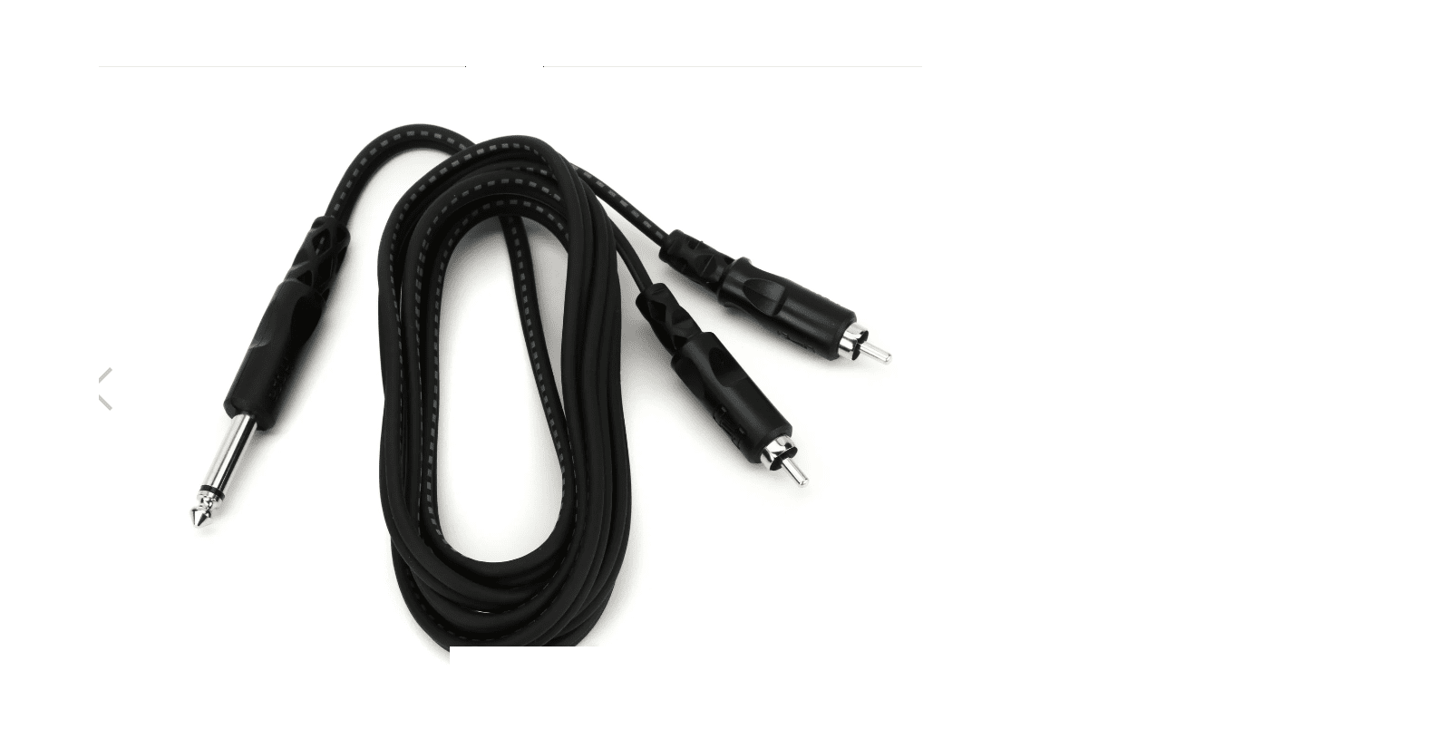 Hosa CYR-102 Y Cable - 1/4-inch TS Male to Dual RCA Male - 6 foot