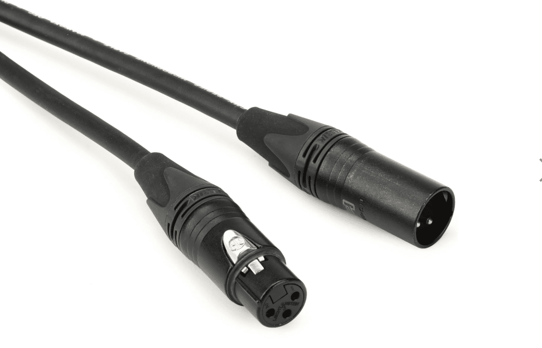 Hosa Edge Microphone Cable Neutrik XLR3F to XLR3M-25'