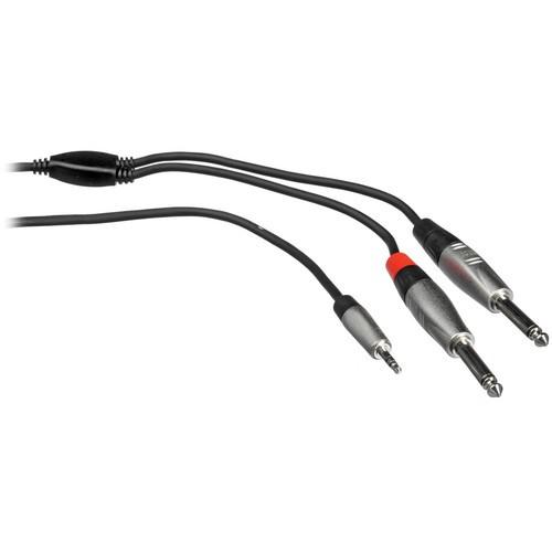 Hosa HMP-006Y Pro Stereo Breakout Cable - 3.5mm TRS Male to Dual 1/4-inch TS Male - 6 foot
