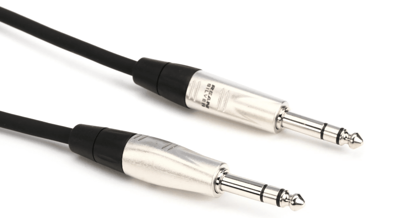 Hosa HSS-003 Pro Balanced Interconnect Cable - REAN 1/4-inch TRS Male to REAN 1/4-inch TRS Male - 3 foot
