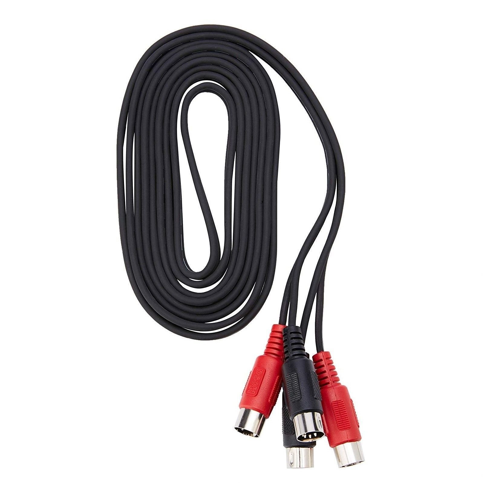 Hosa MID-203 Dual MIDI Cable - 9.9 foot (3 meter)