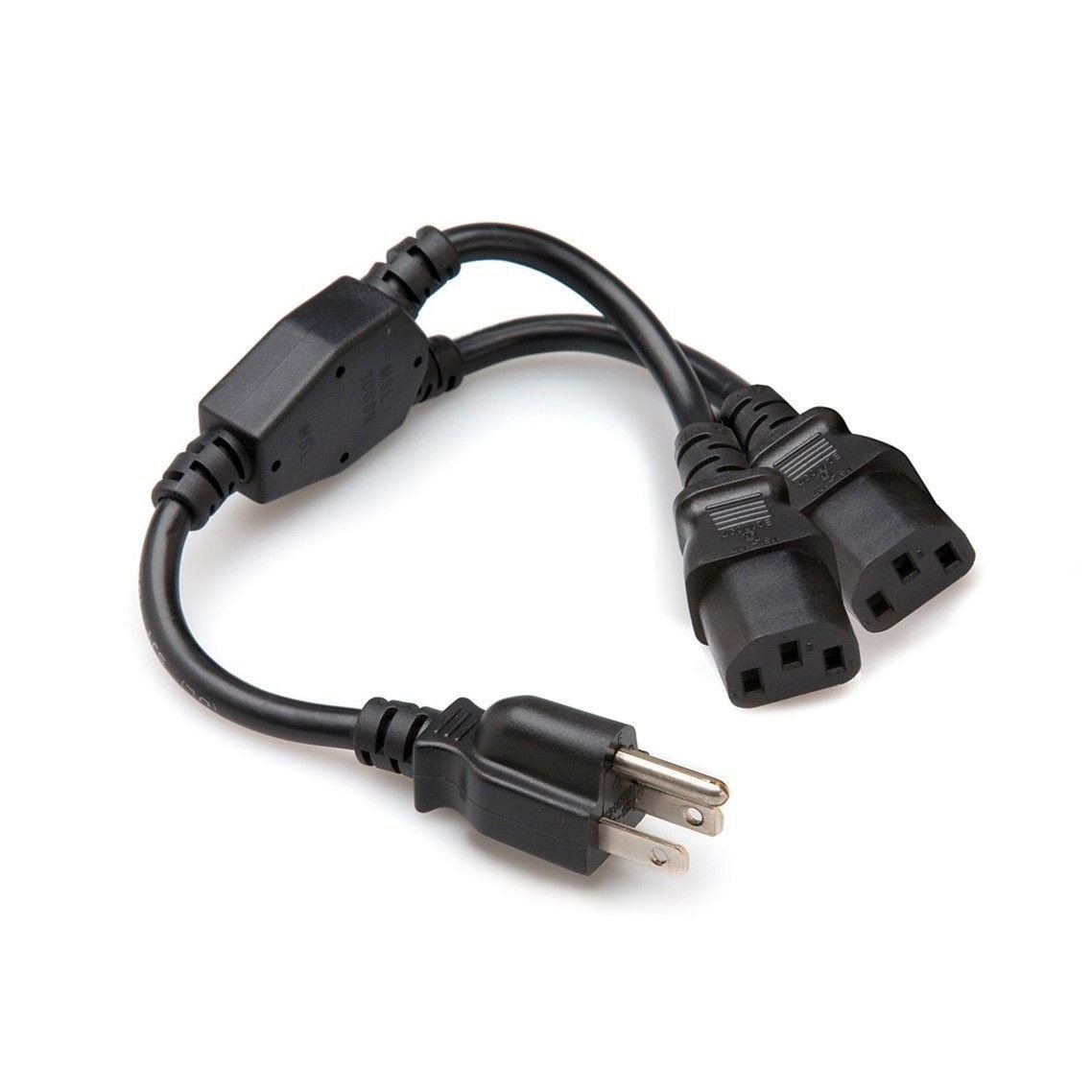 Hosa Power Y Cable Dual IEC C13 to NEMA 5-15P