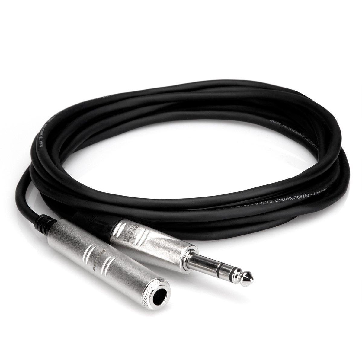 Hosa Pro Headphone Extension Cable REAN 1/4" TRS to 1/4" TRS