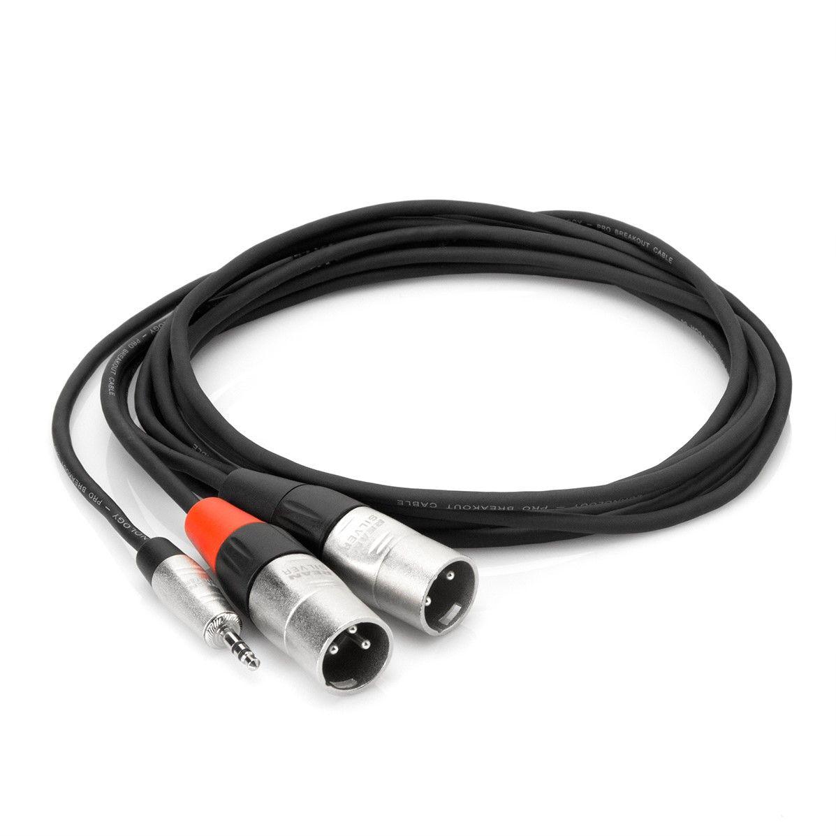 Hosa Pro Stereo Breakout REAN 3.5mm TRS to Dual XLR3M