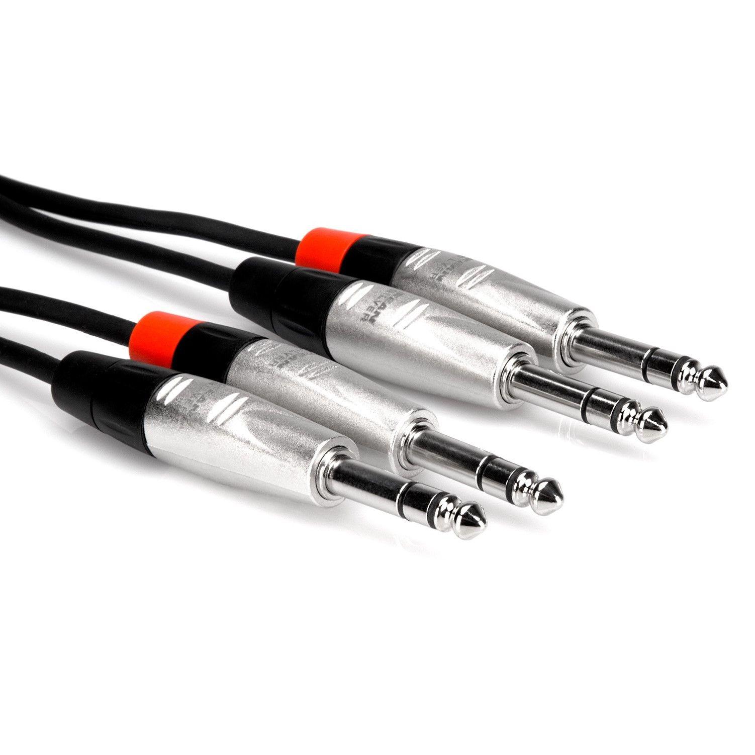 Hosa Pro Stereo Interconnect Dual REAN 1/4" TRS to Same