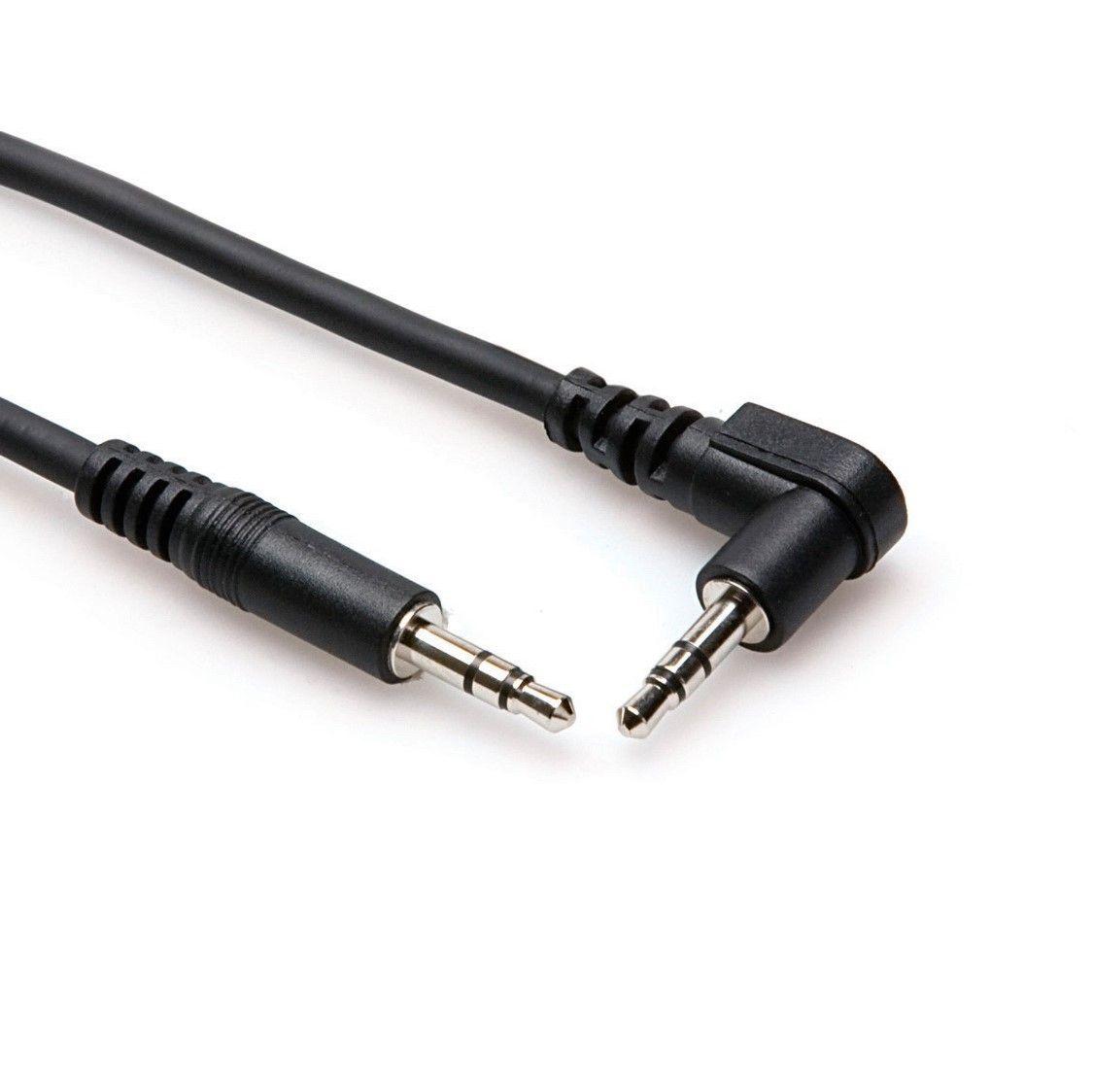 Hosa Stereo Interconnect 3.5mm TRS to Right-angle 3.5mm TRS