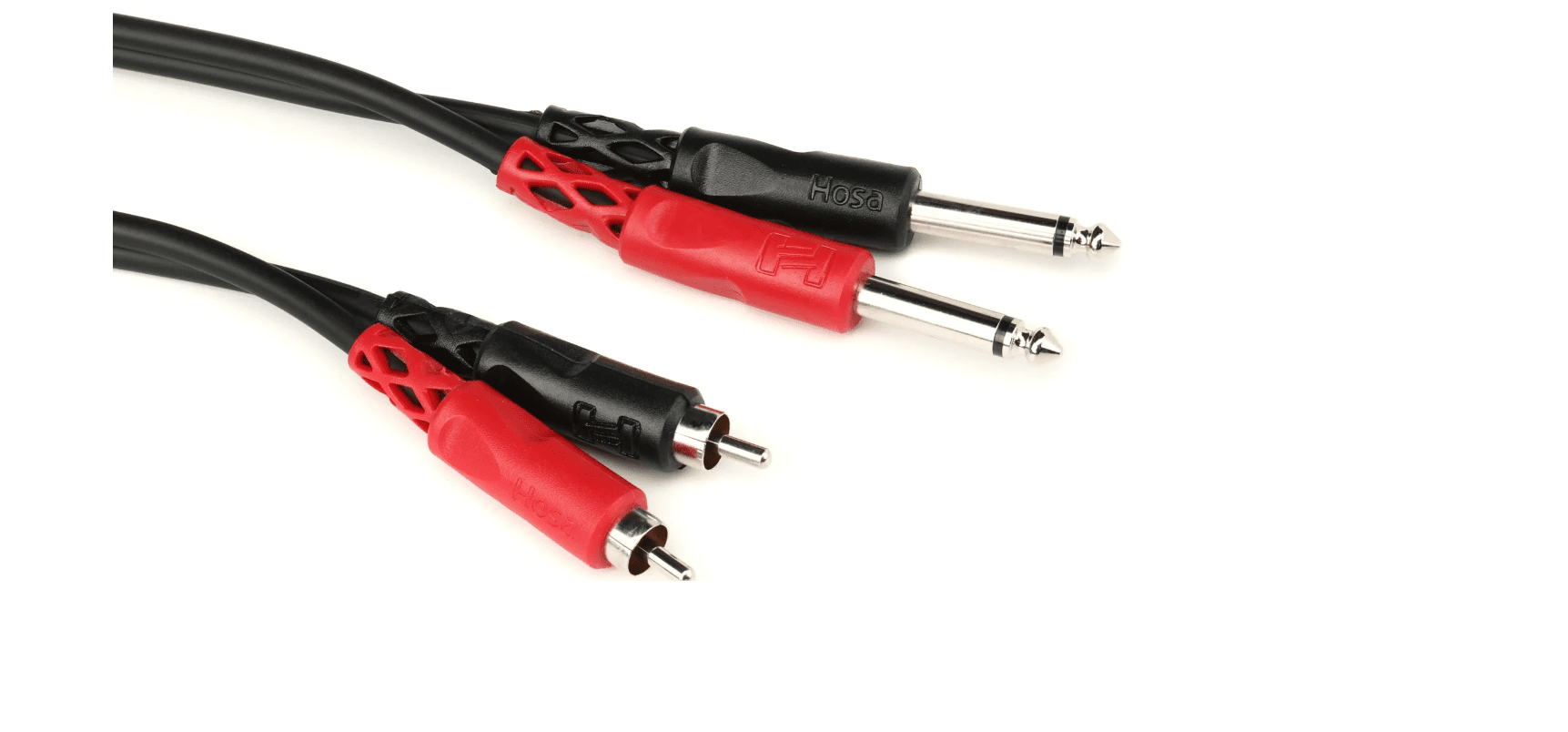 Hosa Stereo Interconnect Dual 1/4" TS to Dual RCA-6.5'
