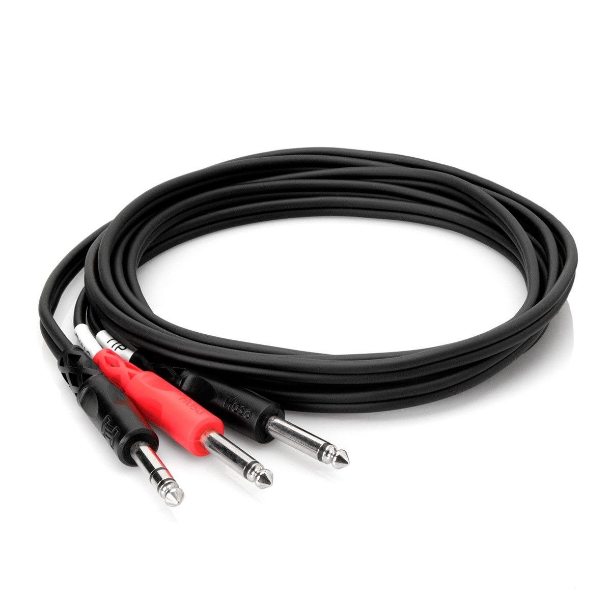 Hosa STP-202 Insert Cable - 1/4 inch TRS Male to Dual 1/4 inch TS Male - 6 foot