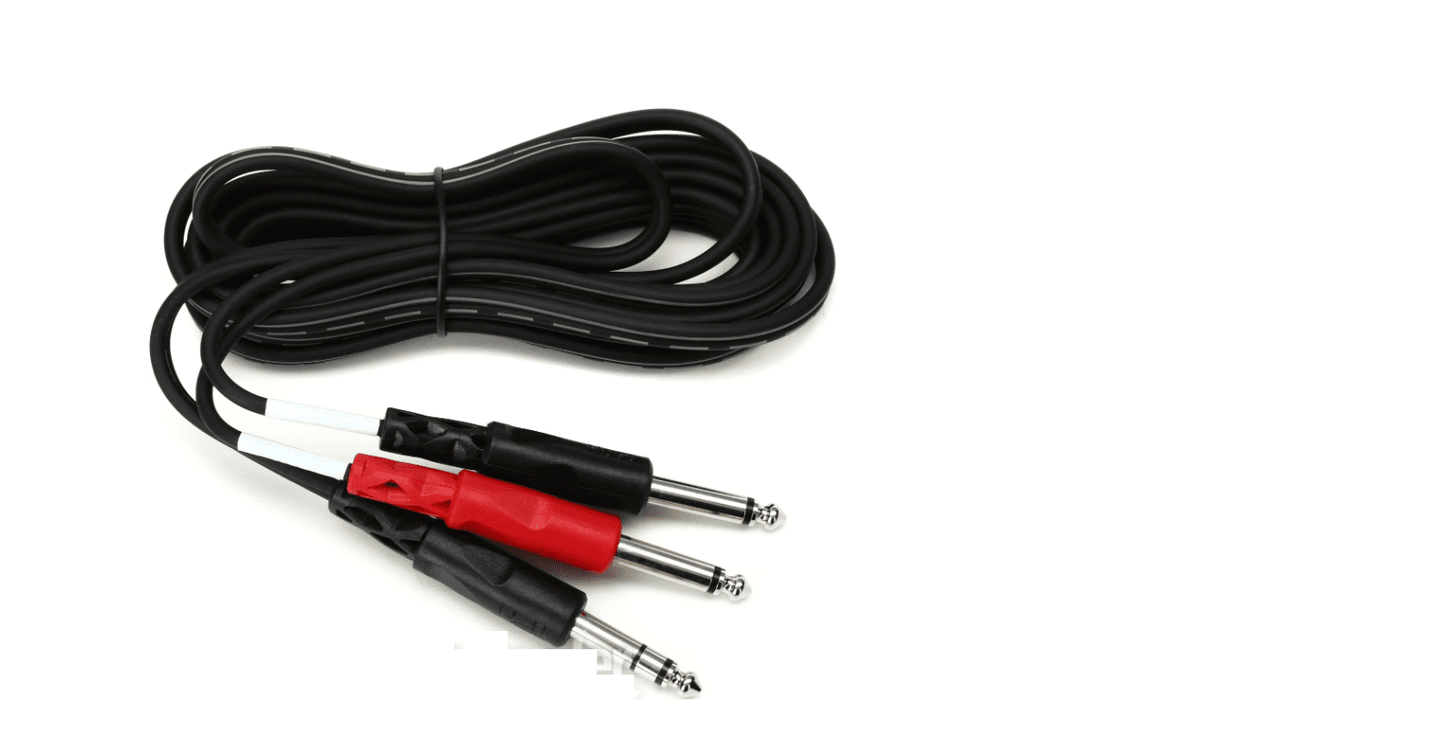 Hosa STP-203 Insert Cable - 1/4 inch TRS Male to Dual 1/4 inch TS Male - 9 foot