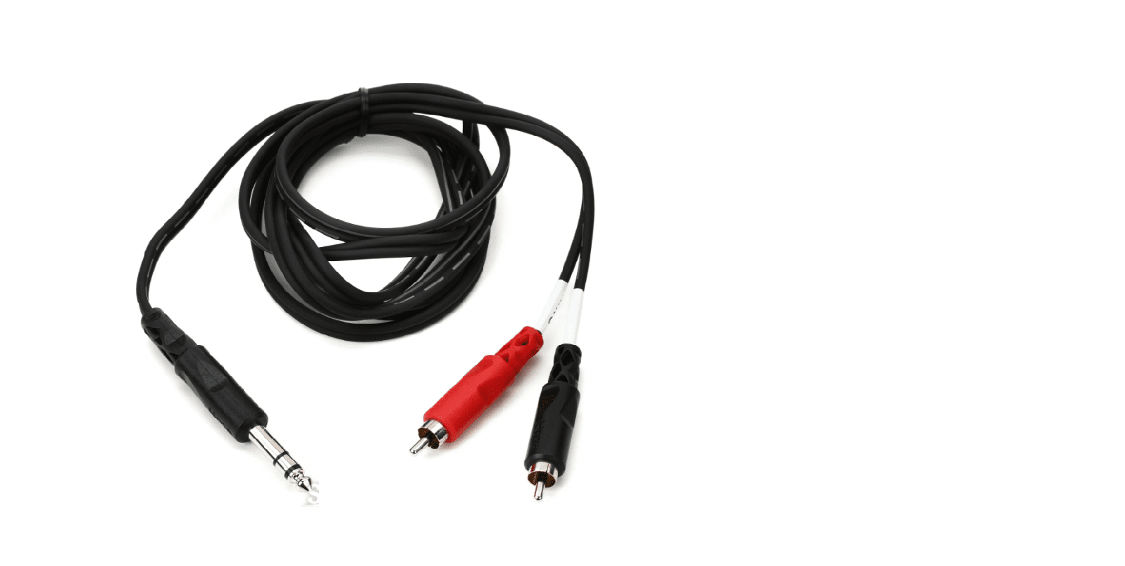 Hosa TRS-204 Insert Cable - 1/4-inch TRS Male to Dual RCA Male L/R - 12 foot