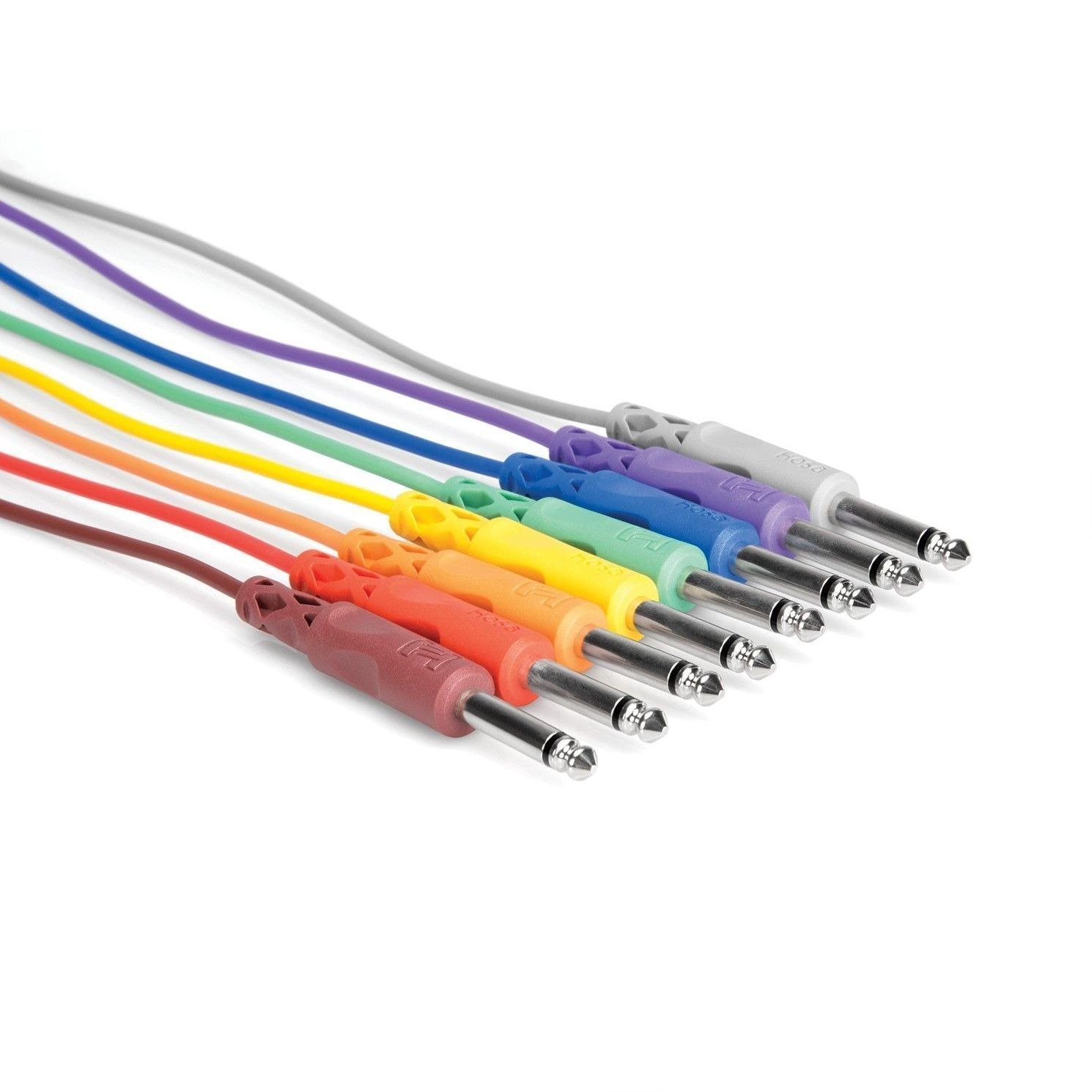 Hosa Unbalanced Patch Cables 1/4" TS to Same (8pcs)