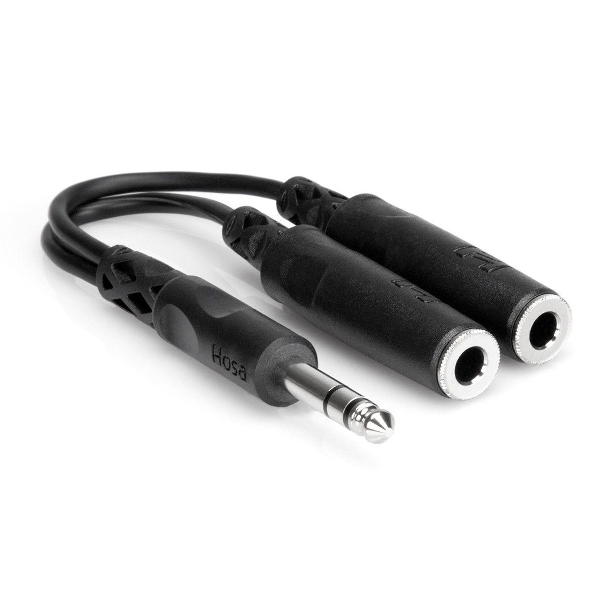 Hosa Y Cable 1/4" TRS to Dual 1/4" TRSF