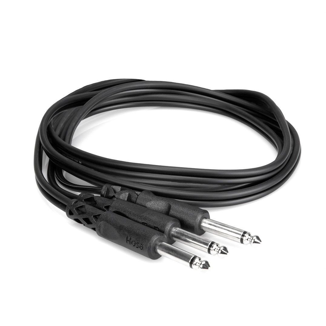 Hosa Y Cable 1/4" TS to Dual 1/4" TS