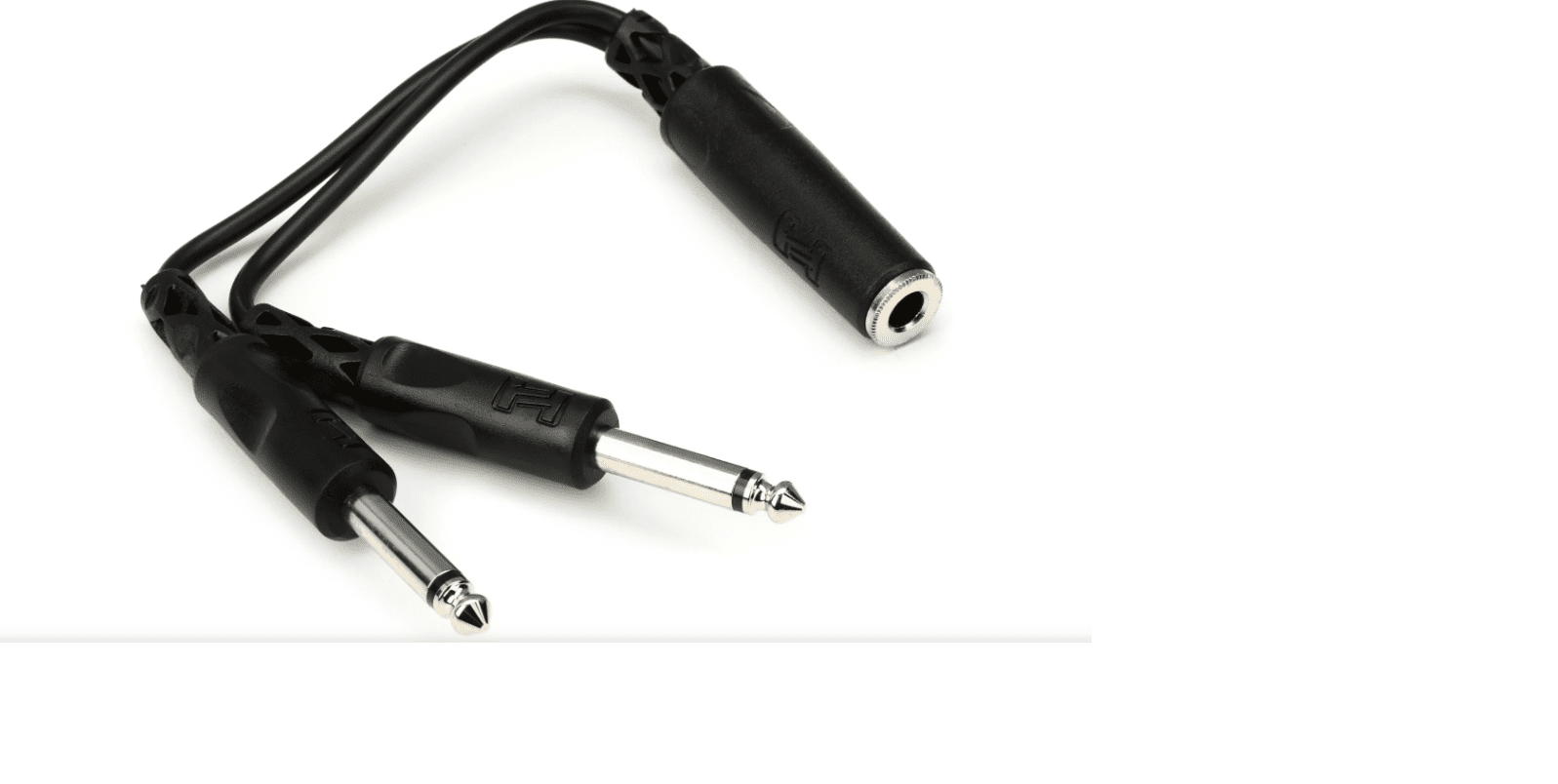 Hosa Y Cable 1/4" TS to Dual 1/4" TSF