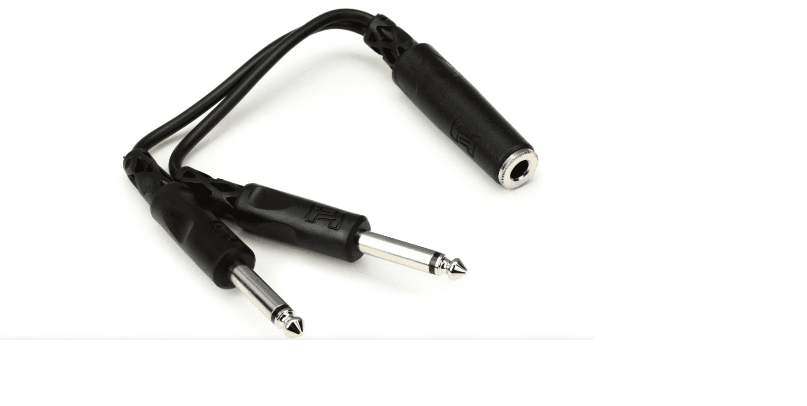 Hosa YPP-106 Y Cable - 1/4 inch TS Female to Dual 1/4 inch TS Male