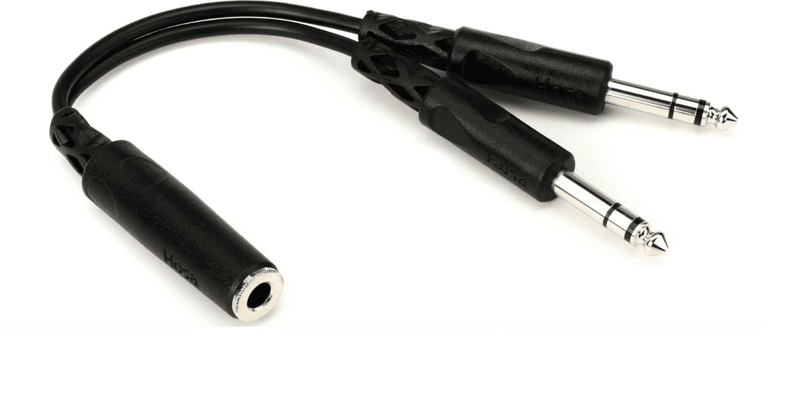 Hosa YPP-308 Y Cable - 1/4 inch TRS Female to Dual 1/4 inch TRS Male
