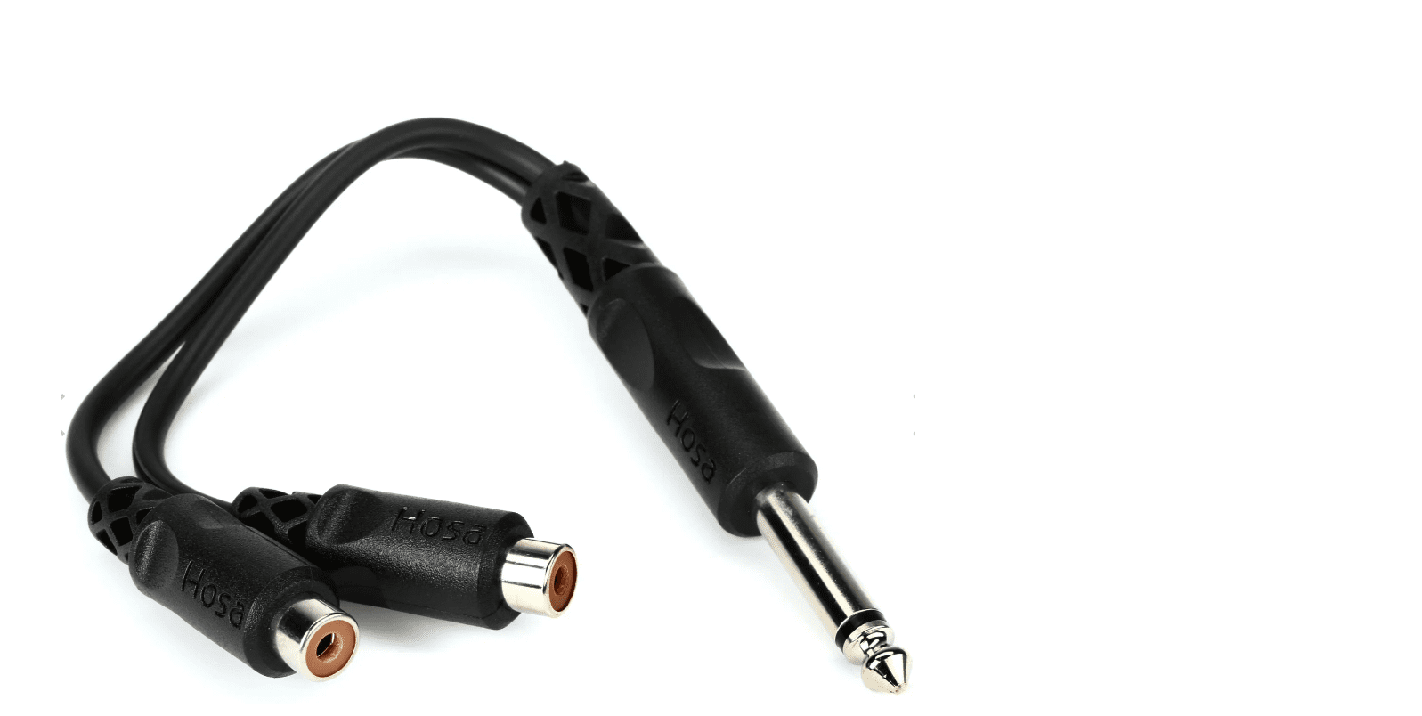 Hosa YPR-103 Y Cable - 1/4 inch TS Male to Dual RCA Female