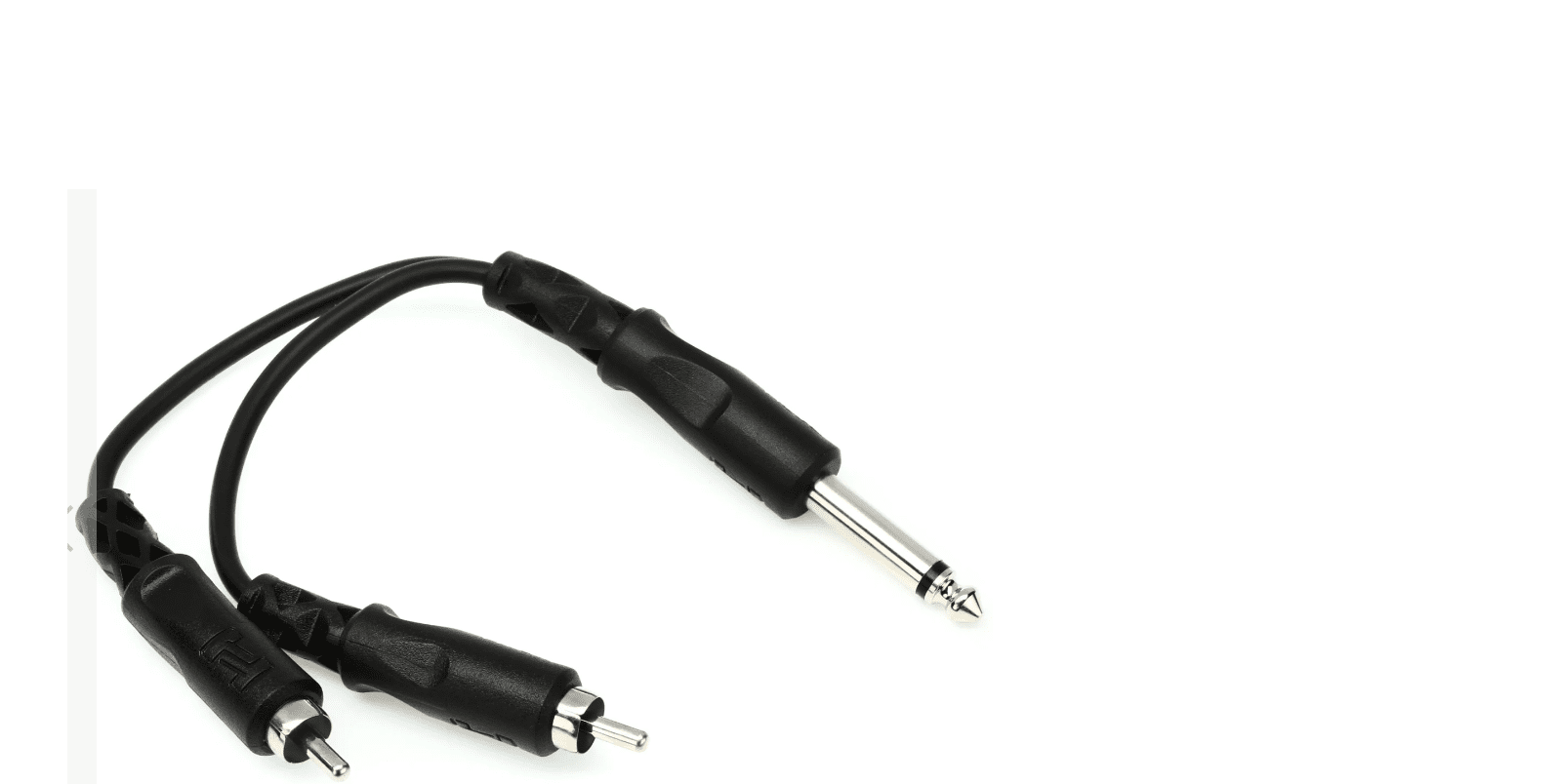 Hosa YPR-124 Y Cable - 1/4 inch TS Male to Dual RCA Male