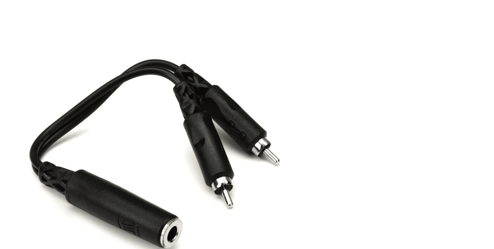 Hosa YPR-131 Y Cable - 1/4 inch TS Female to Dual RCA Male