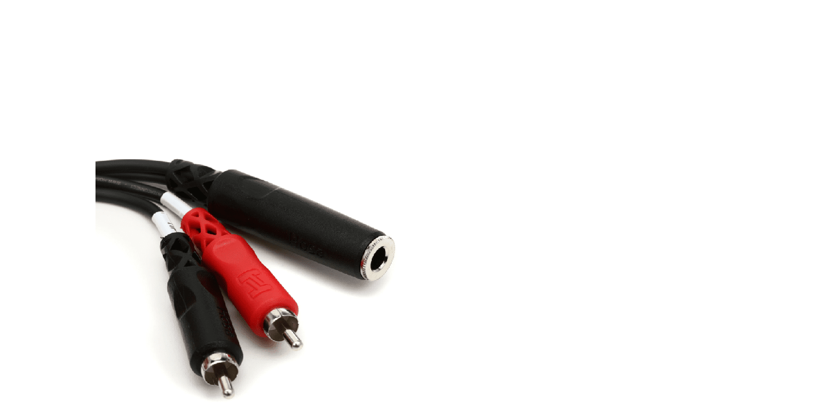 Hosa YPR-257 Stereo Breakout Cable - 1/4 inch TRS Female to Left and Right RCA Male