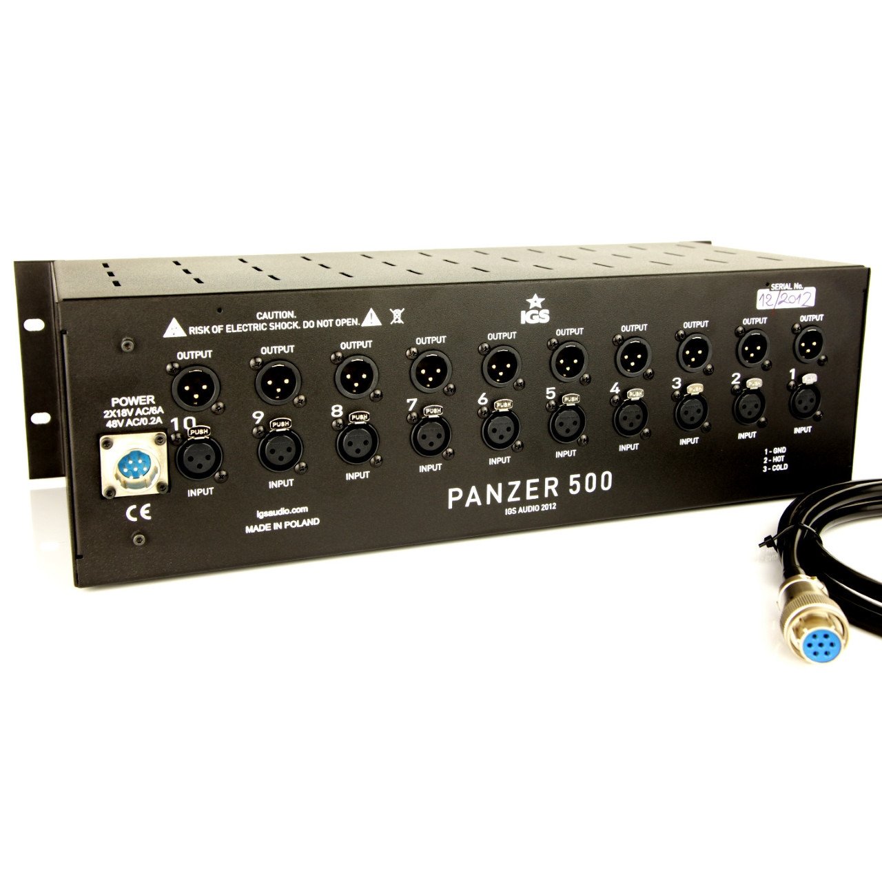 IGS Audio Panzer 10-Slot 500 Series Module Power Supply