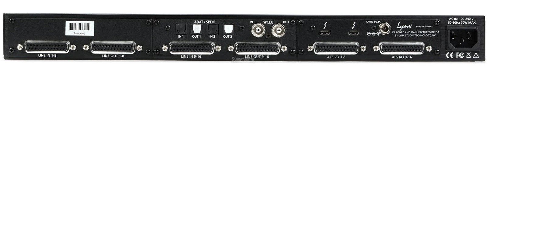 Lynx Aurora (n) 16-DNT 16-channel AD/DA Converter with Dante Interface