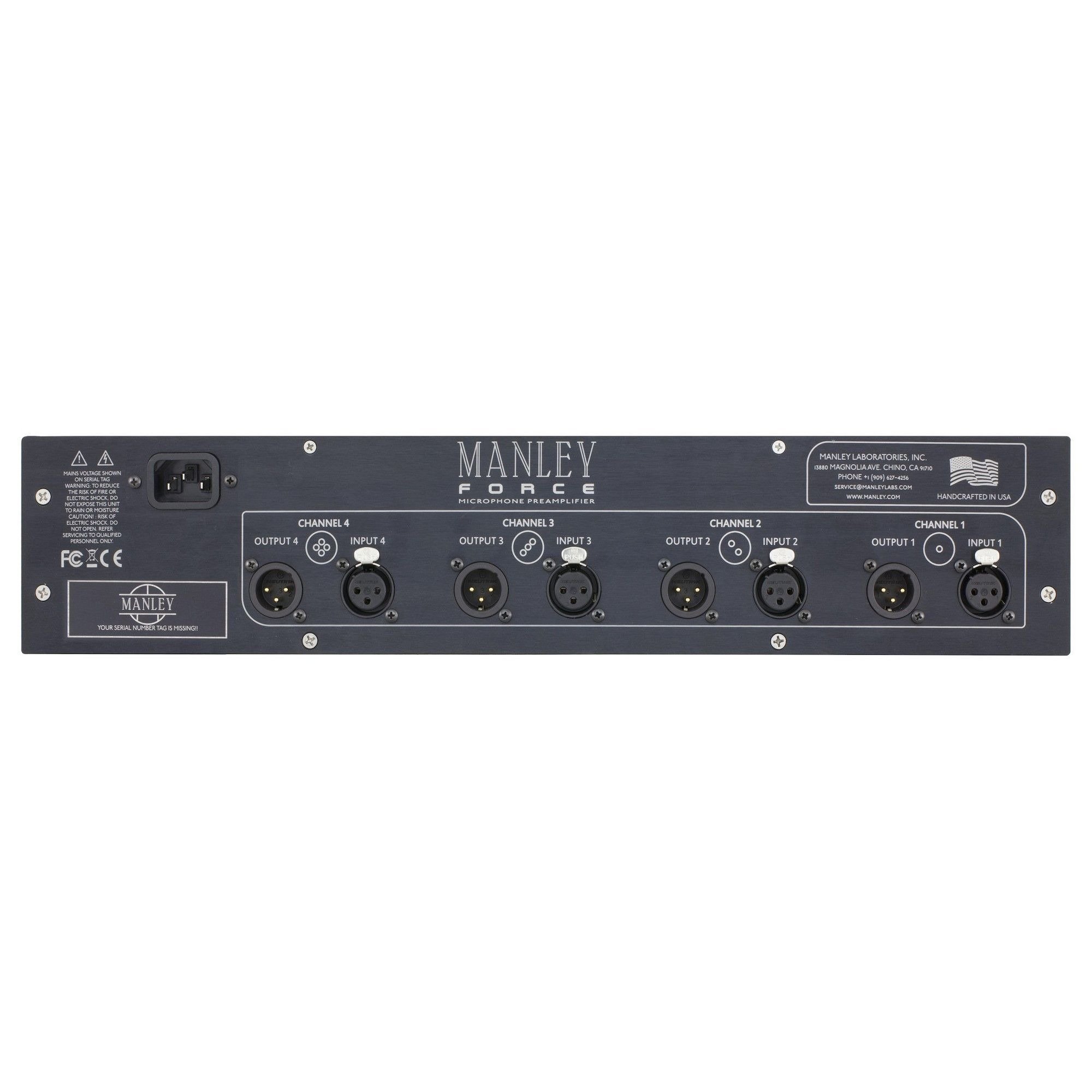 Manley FORCE® Four Channel Mic Preamp