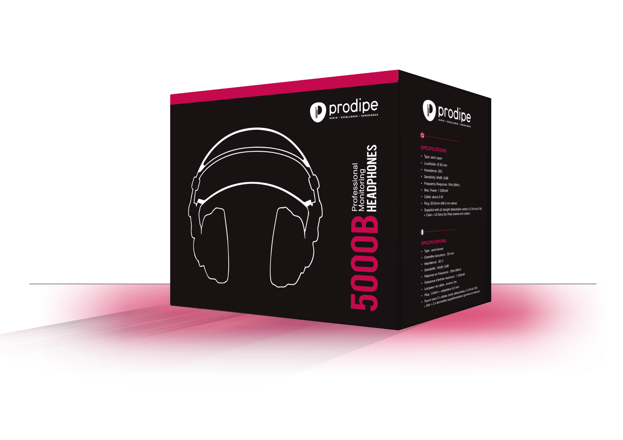 Prodipe - 5000B Professional Monitoring Headphone
